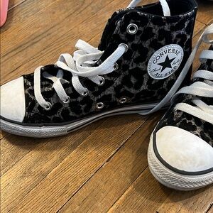 Converse leopard print Black and White High-Top Sneakers